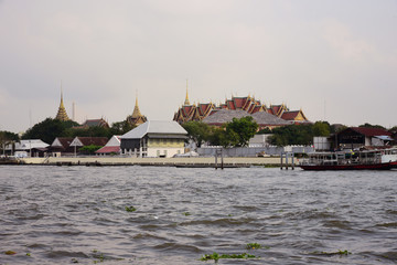 City view near the river in Bangkok very good travel in holiday.