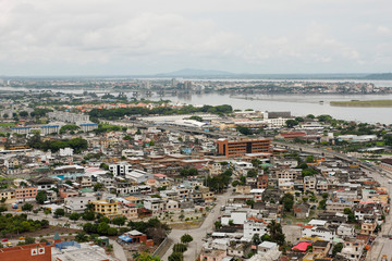 Panorama of Guayaquil town, Ecuaodr