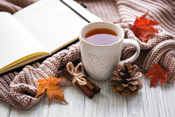 Autumn home cozy composition