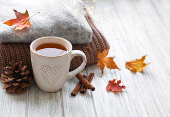 Autumn home cozy composition