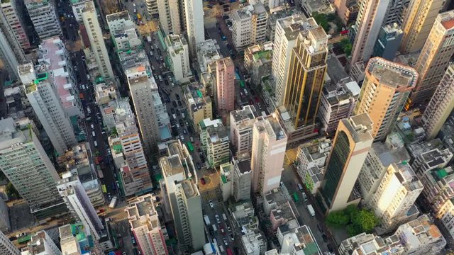 Top down view of Hong Kong
