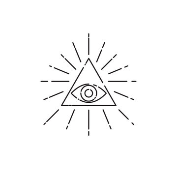 Tattoo eye in triangle