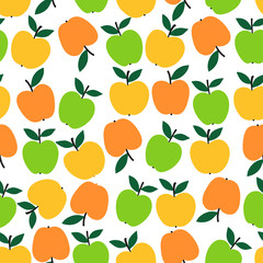 Apple fruit seamless pattern