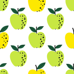 Apple fruit seamless pattern