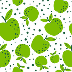 Apple fruit seamless pattern