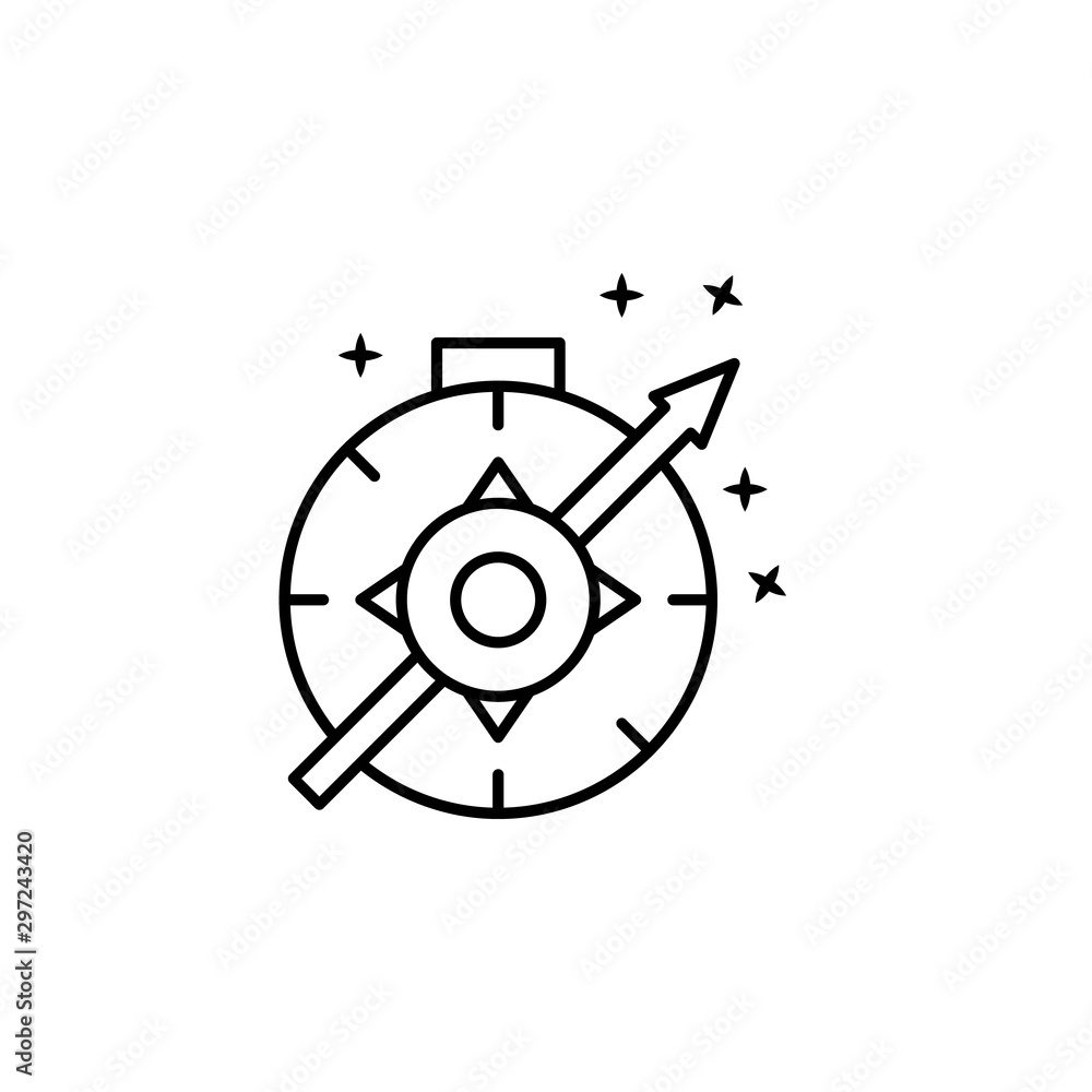 Poster compass direction icon. element of maps and navigator icon