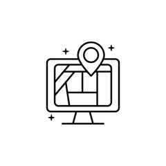 Computer location icon. Element of maps and navigator icon