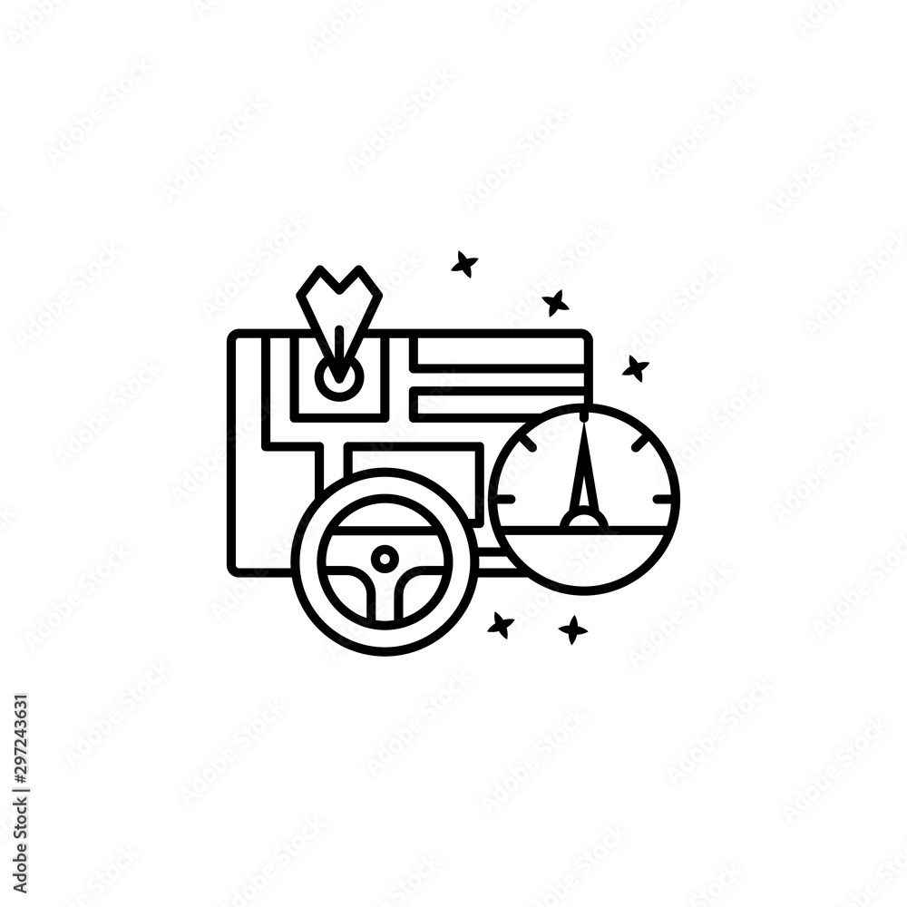 Poster speedometer gps measure icon. element of maps and navigator icon