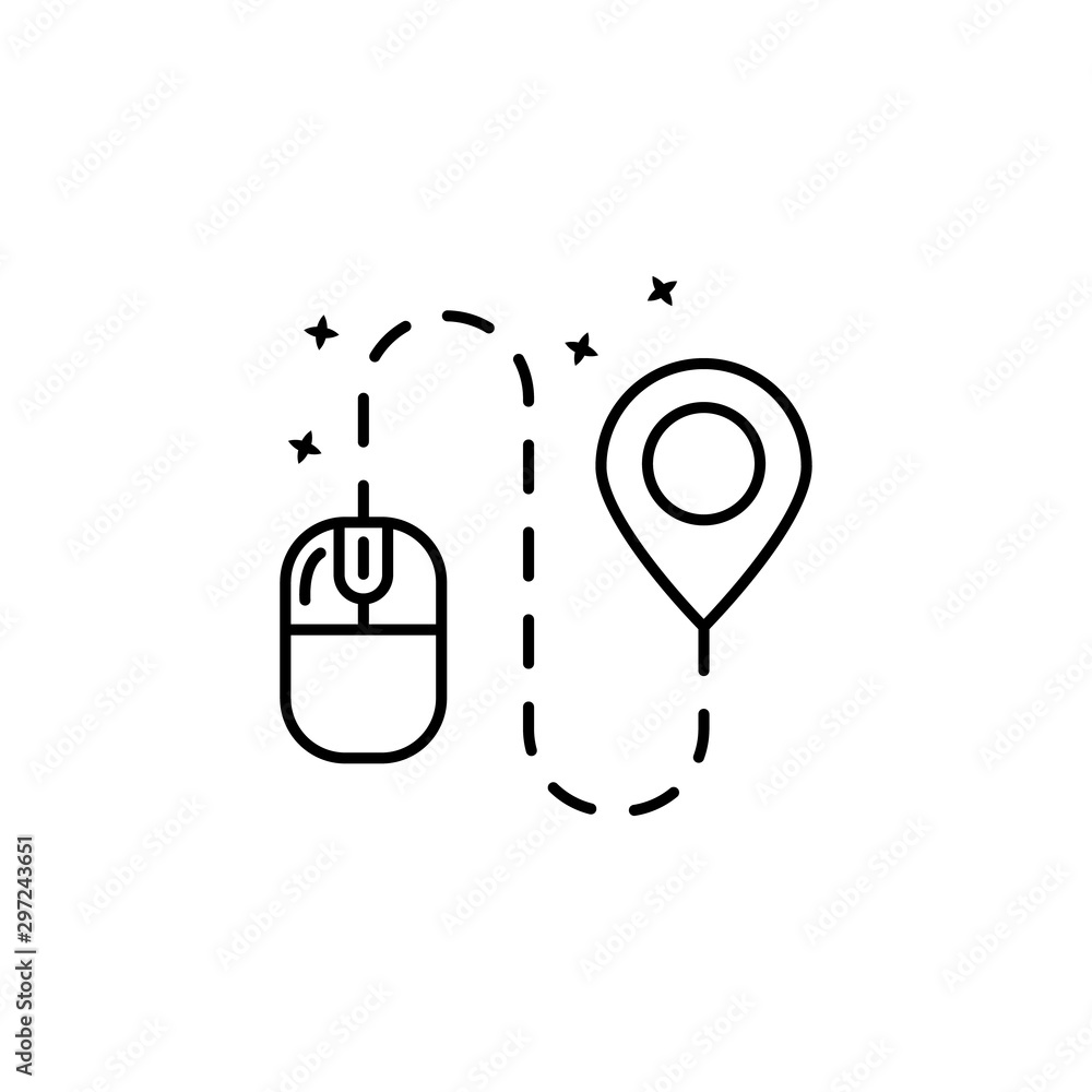 Poster mouse location gps icon. element of maps and navigator icon