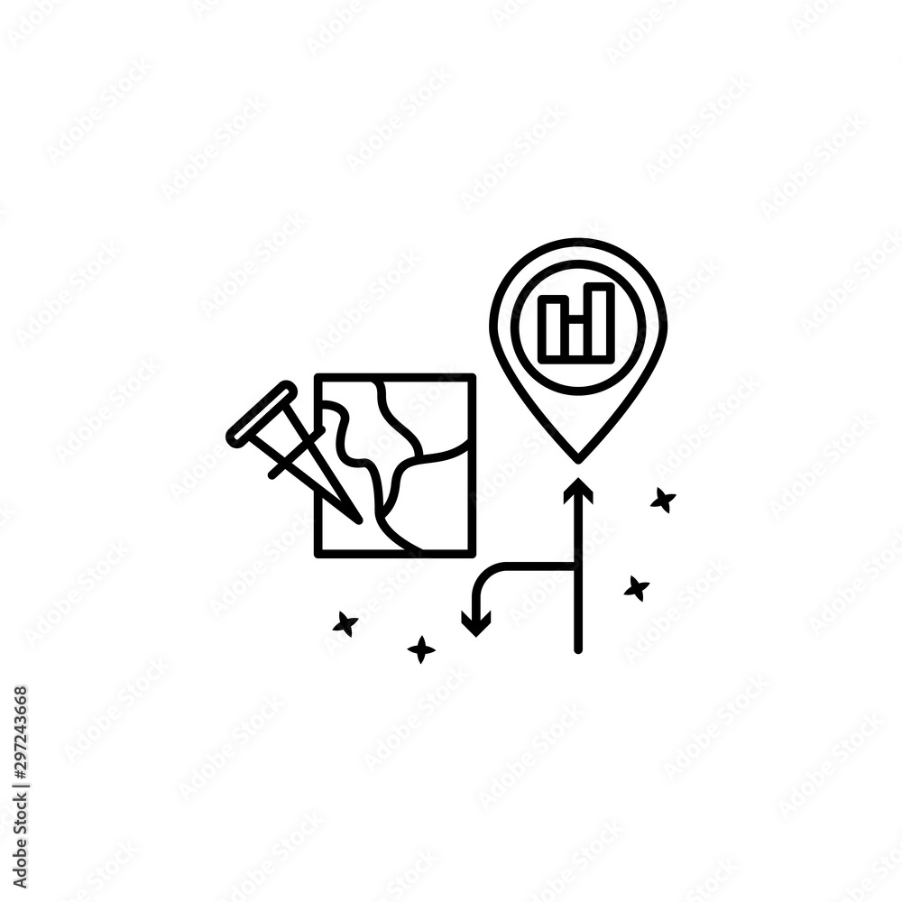 Poster map navigator building icon. element of maps and navigator icon