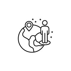 Street view map man icon. Element of maps and navigator icon