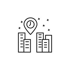 Building navigator icon. Element of maps and navigator icon