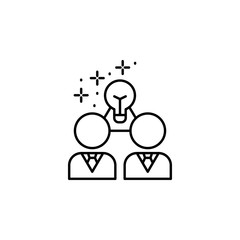 People light bulb idea icon. Element of management icon