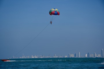 parasailing on beach