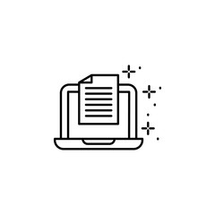 Notebook file icon. Element of copywriting icon
