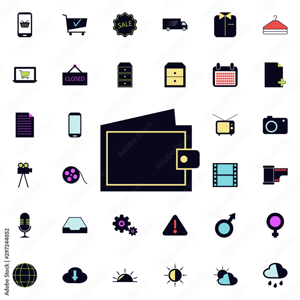 Poster purse icon. universal set of web for website design and development, app development