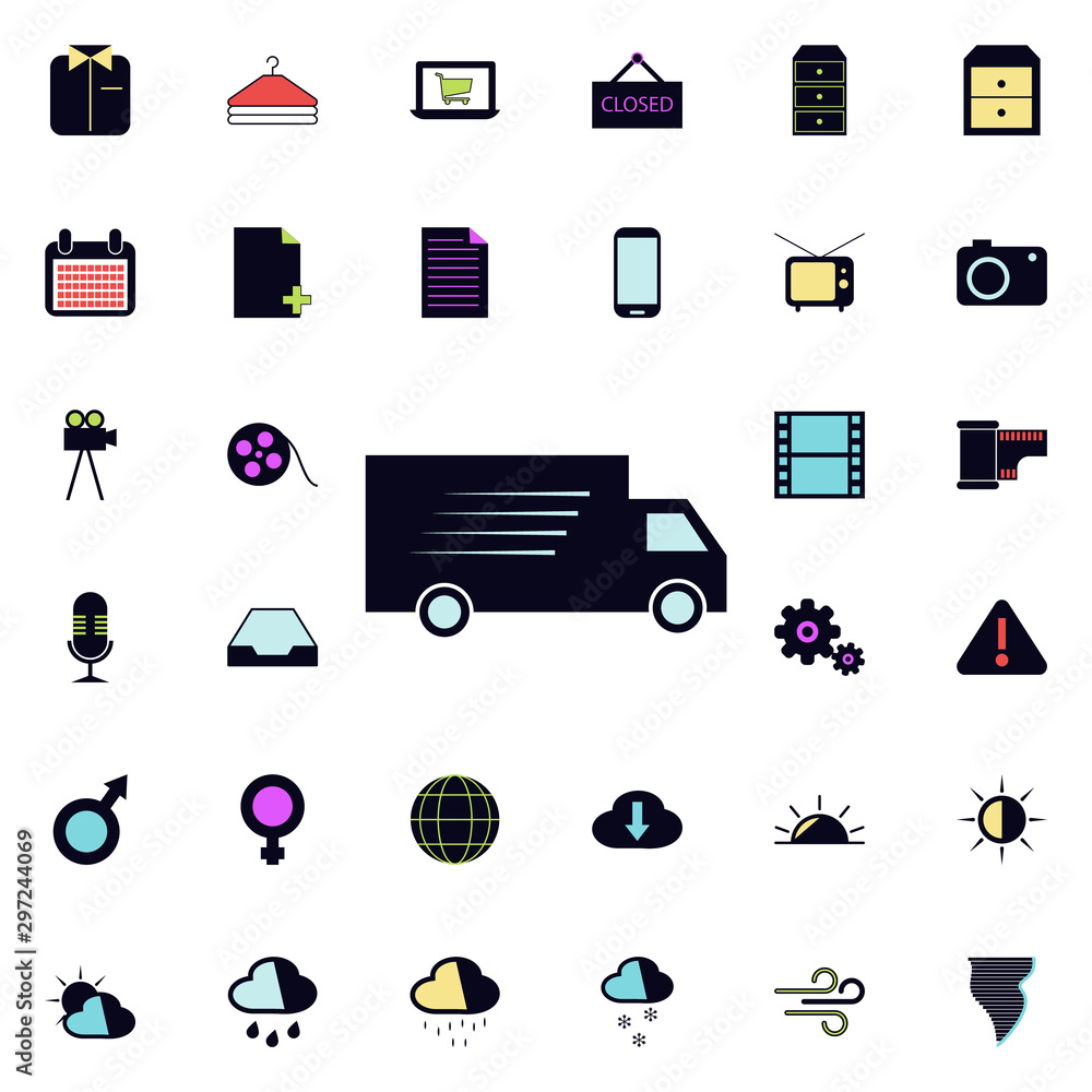 Poster fast delivery icon. universal set of web for website design and development, app development