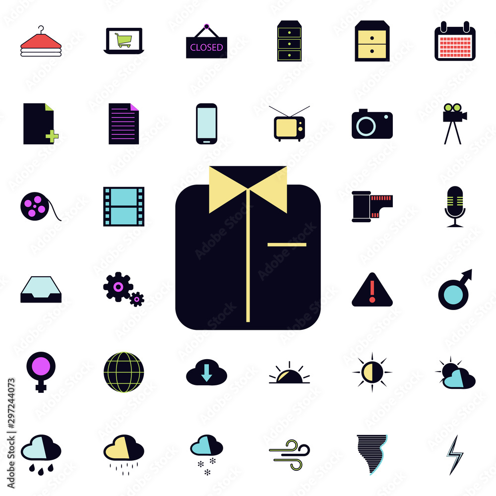 Poster shirt icon. universal set of web for website design and development, app development