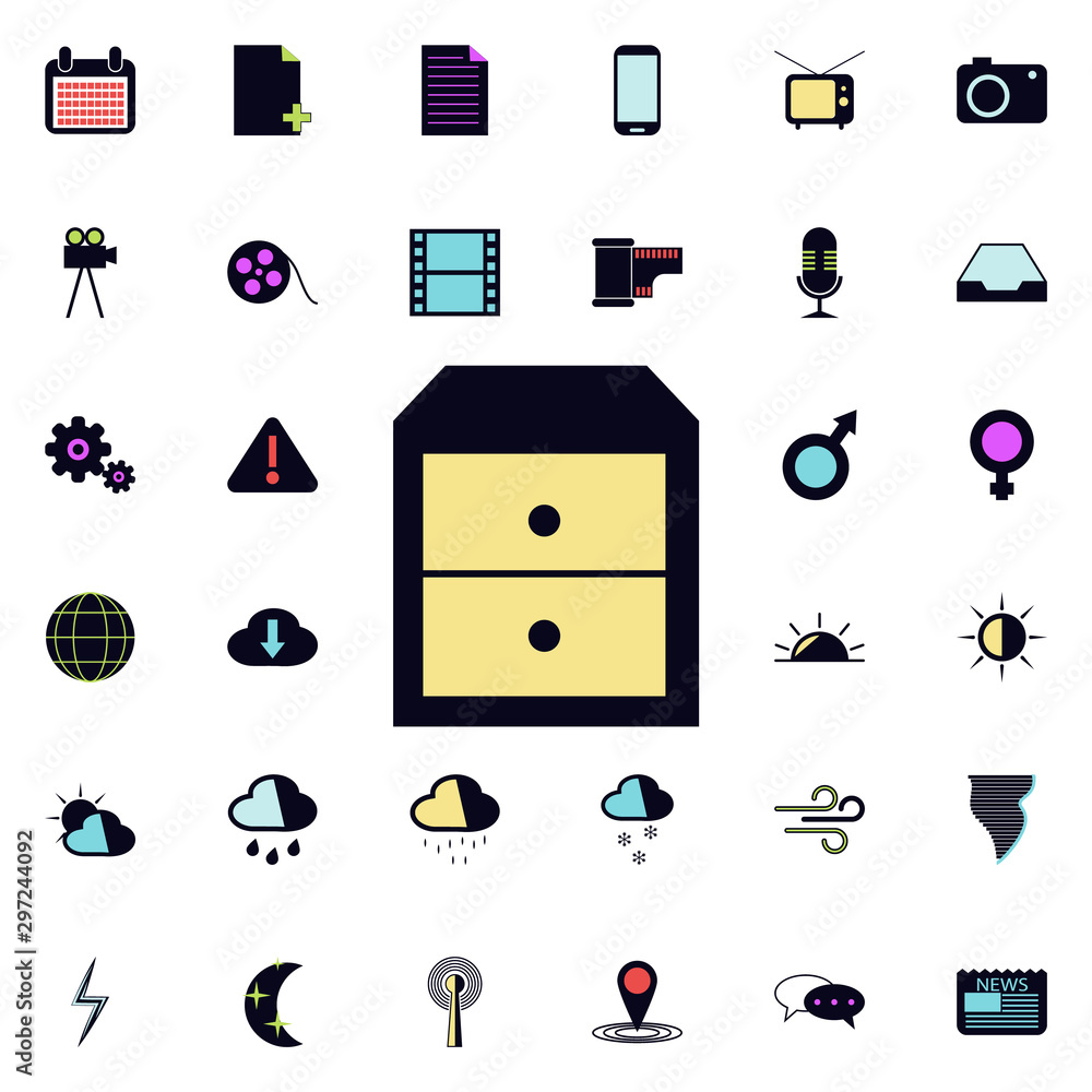 Poster nightstand icon. universal set of web for website design and development, app development