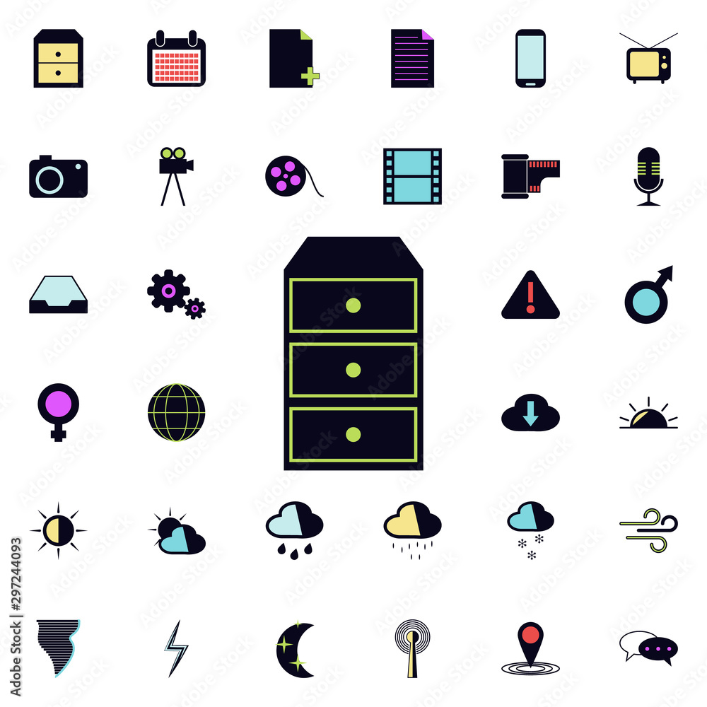 Poster nightstand icon. universal set of web for website design and development, app development