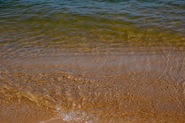 water on the beach