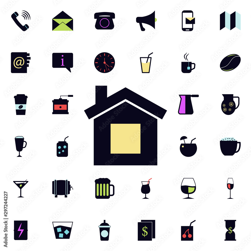 Poster house icon. universal set of web for website design and development, app development