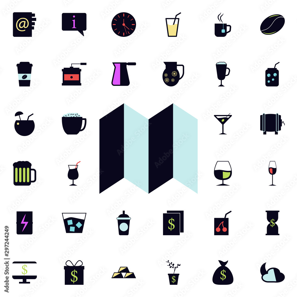 Poster uncovered paper icon. universal set of web for website design and development, app development