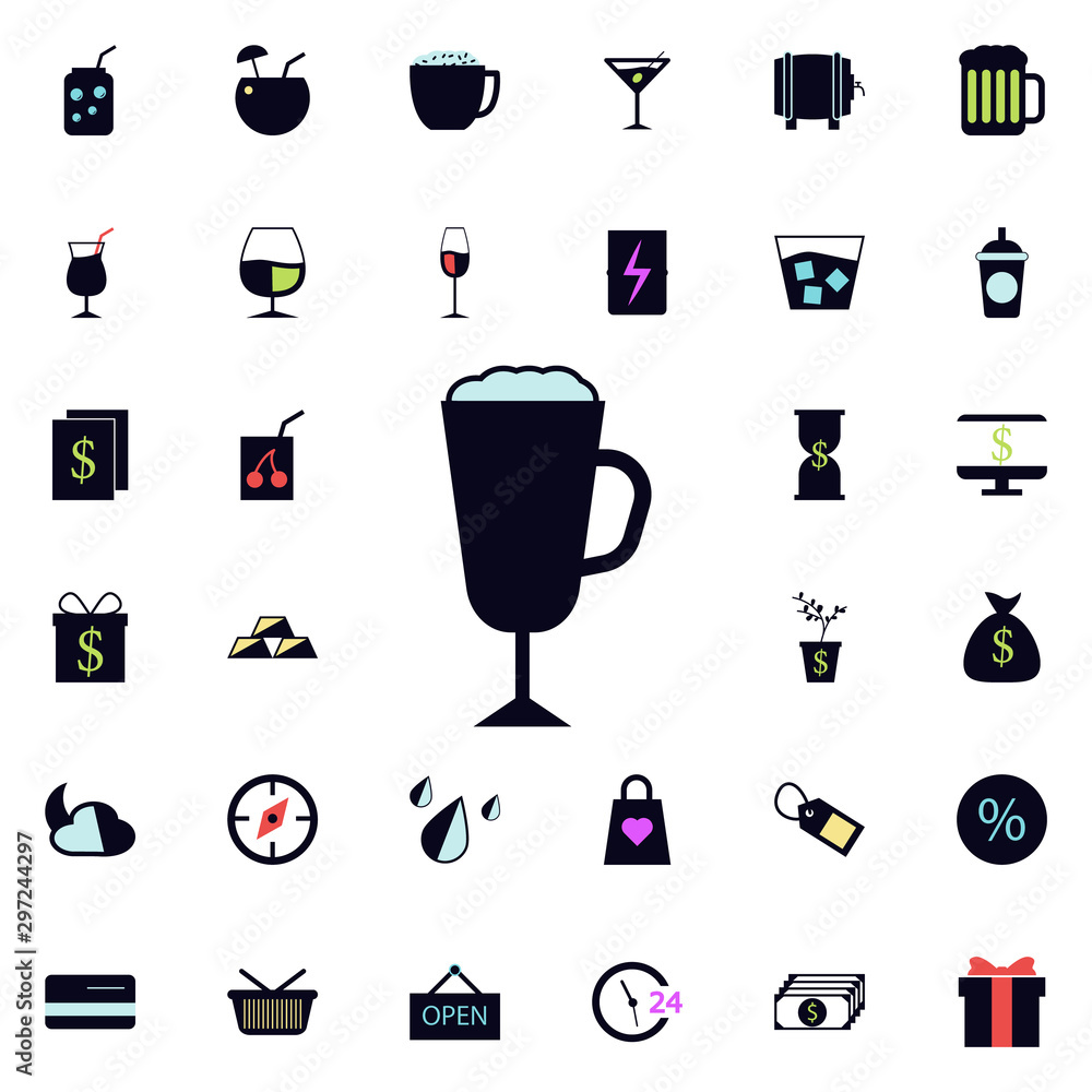 Poster carafe of juice icon. universal set of web for website design and development, app development