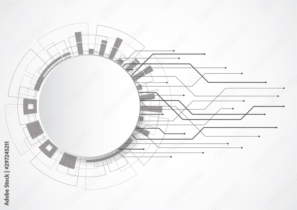 Poster abstract background with technology circuit board texture. electronic motherboard illustration. comm