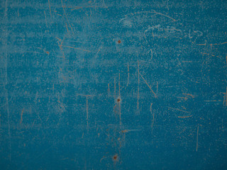 Abstract background blue gradient pattern of old scratched and rough metal wall or floor texture.