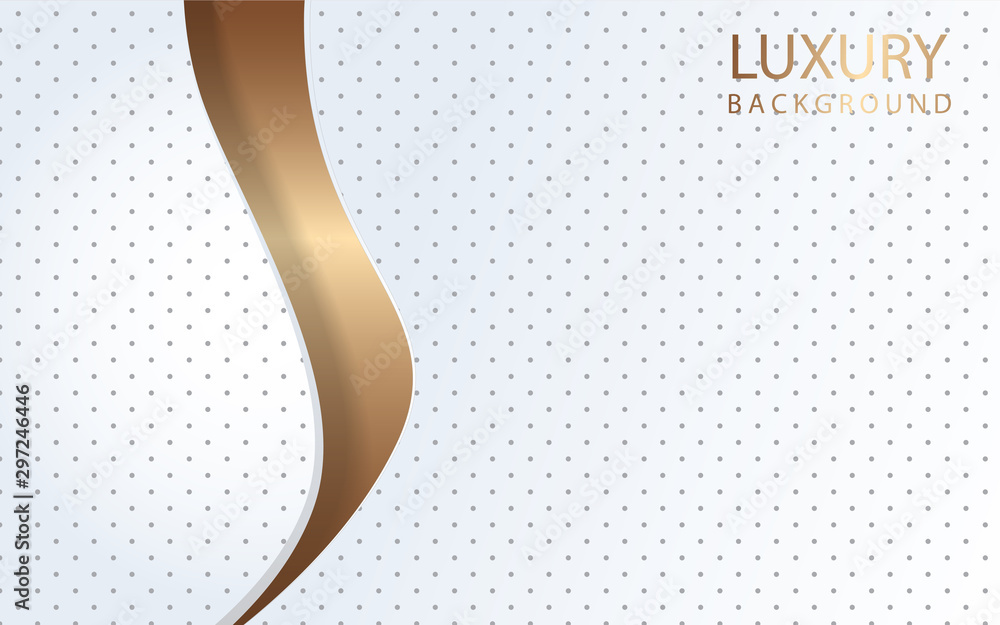 Aufkleber luxury white vector background a combination with golden element decoration. design template for use