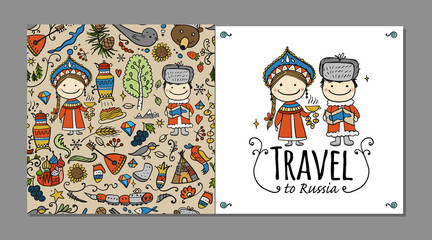 Travel to Russia. Greeting card for your design