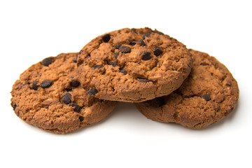 Barley cookies isolated on a white background.