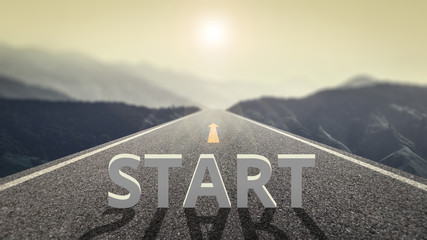 START point on the road of business or your life success. The beginning to victory.