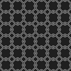Seamless black and white ornament in arabian style. Geometric abstract background. Pattern for wallpapers and backgrounds