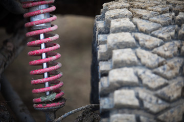 Shock absorber of an off road car © bizoo_n
