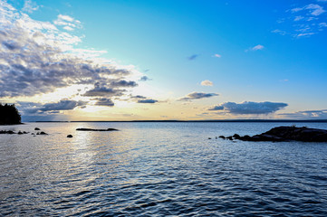 Obraz premium scenic wiew over lake Vattern in Ostergotland Sweden