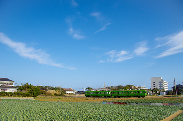 Fototapeta na wymiar 銚子市のローカル鉄道