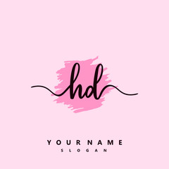 HD Initial handwriting logo vector
