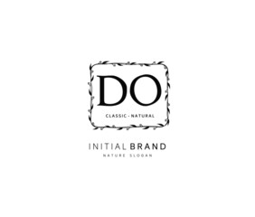 D O DO Beauty vector initial logo, handwriting logo of initial signature, wedding, fashion, jewerly, boutique, floral and botanical with creative template for any company or business.