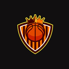 shield with basketball crown