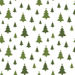christmas tree seamless pattern. new year firs wrapping paper design, winter holiday decoration,christmas trees modern background.