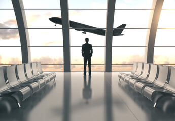 Businessman standing in airport