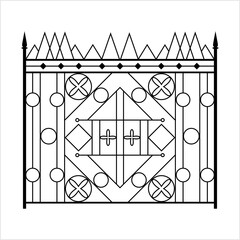 Wrought Iron Gate, Ornamental Design