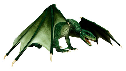 Obraz premium 3D Rendering Fairy Tale Dragon on White