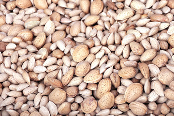 Almond nuts background