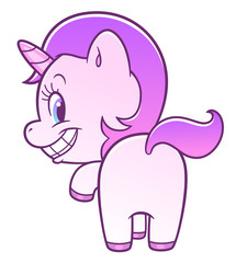 Cute unicorn backside