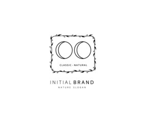 O OO Beauty vector initial logo, handwriting logo of initial signature, wedding, fashion, jewerly, boutique, floral and botanical with creative template for any company or business.