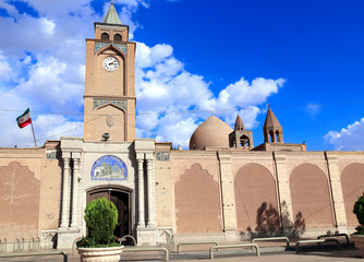 Fototapeta na wymiar Entrance of armenian Holy Savior Cathedral, Isfahan, Iran