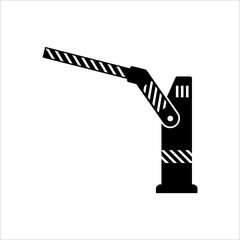 Parking Barrier Icon, Security Barrier